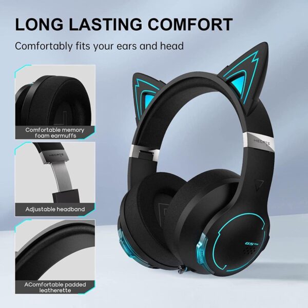 Edifier G5BT CAT Low Latency Low Latency Bluetooth Gaming Headset with Mic (Black) - Image 7