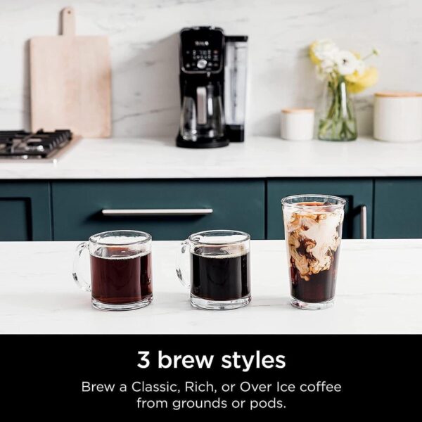 Ninja DualBrew 12-Cup Drip, Single-Serve Coffee Maker w/ 3 Brew Styles CFP201 - Image 3