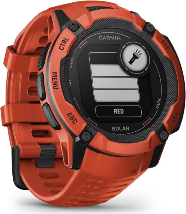 Garmin Instinct 2X, Solar, Flame Red | GPS Smart Watch 010-02805-11 - Image 2