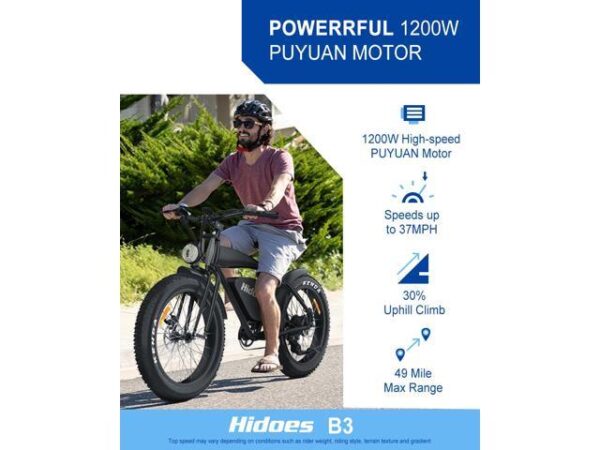 1200W Electric Bike for Adults 26 - Image 2