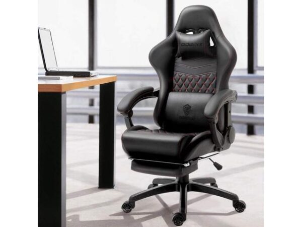 Dowinx PU Leather Gaming Chair with Massage - Image 4