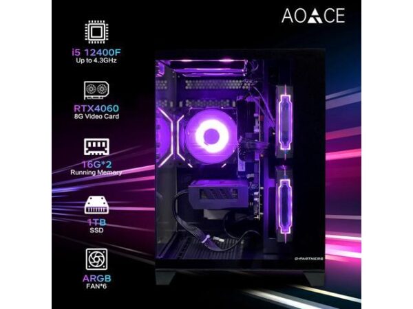 AOACE Gaming PC Desktop INTEL Core i5 12400F 2.5 GHz - Image 2